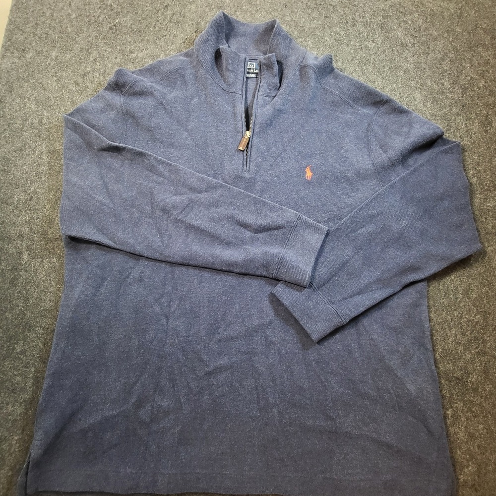 Polo Ralph Lauren 1/4 Zip Pullover Men Size XL Blue Casual